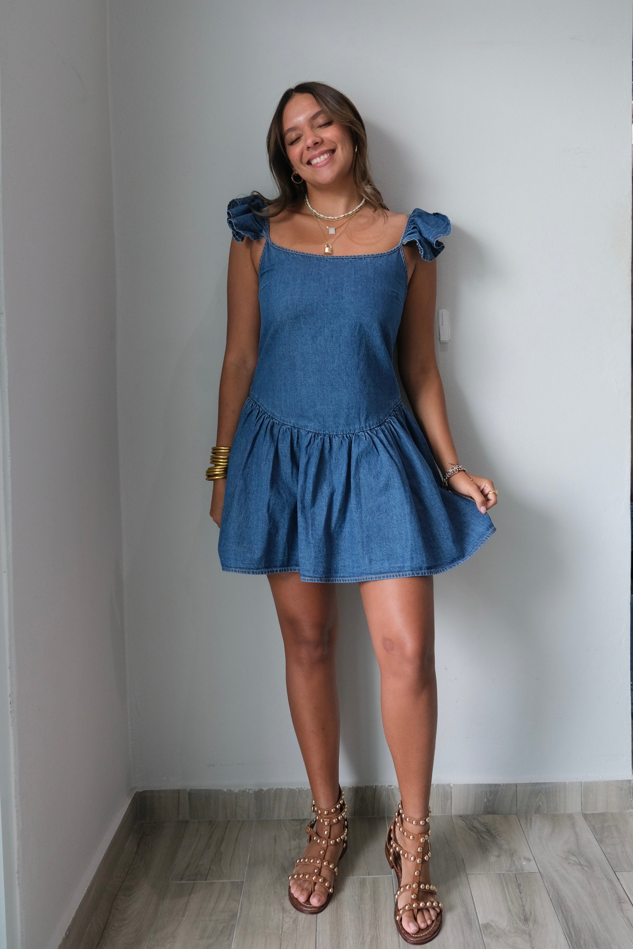 Flowy jean dress best sale